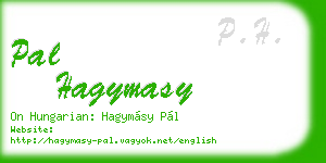 pal hagymasy business card